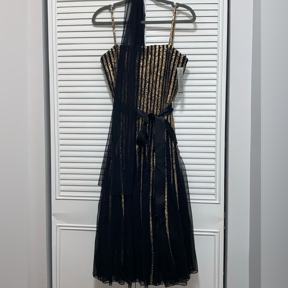 Cachê dress gold and black size small